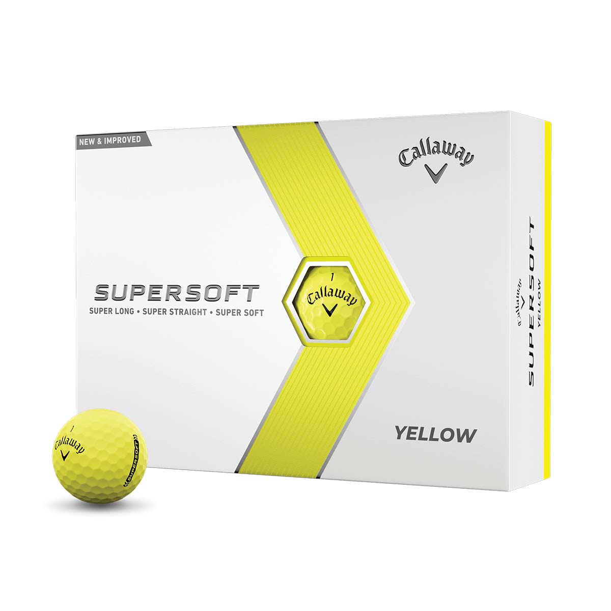 Personalized Golf Balls - Callaway Golf Supersoft Yellow Golf Balls