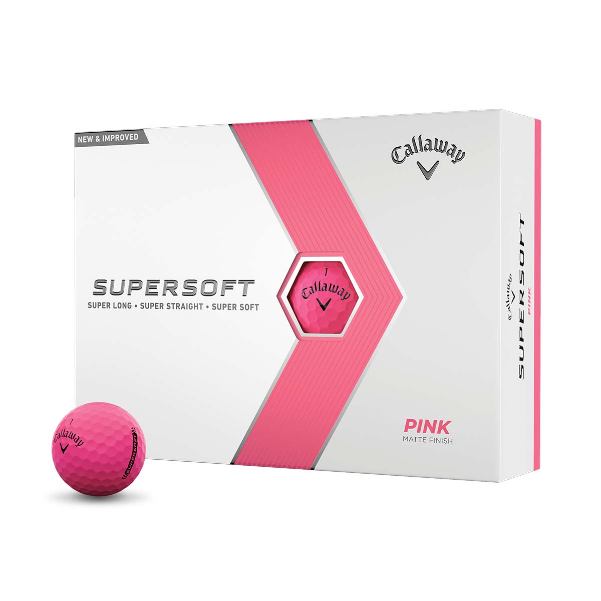 Personalized Golf Balls - Callaway Golf Supersoft Pink Golf Balls