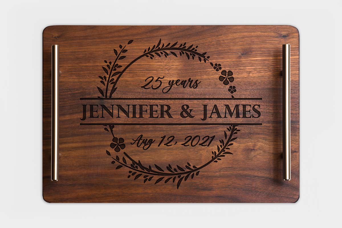 Engraved Walnut Charcuterie Board - Perfect Personalized Wedding Gift