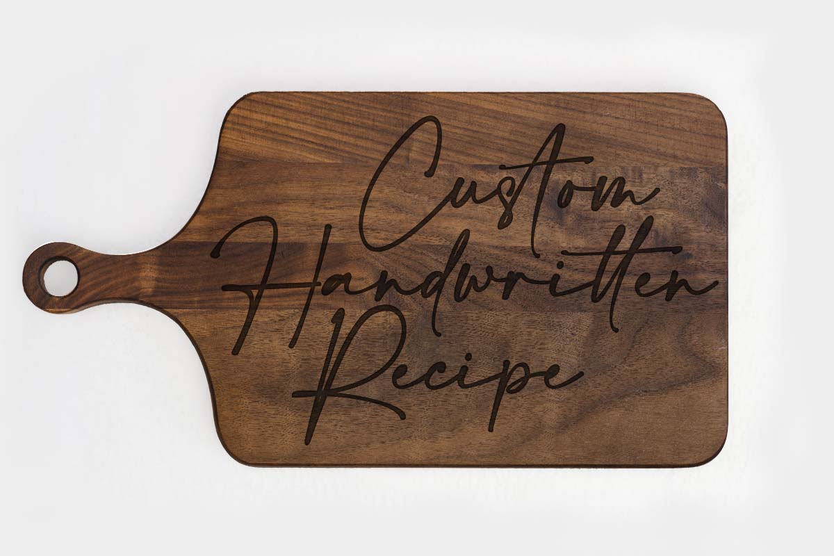 Handwritten Recipe Engraved Cutting Boards - Recipe Cutting Board