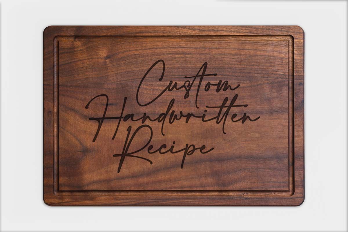 Handwritten Recipe Engraved Cutting Boards - Recipe Cutting Board