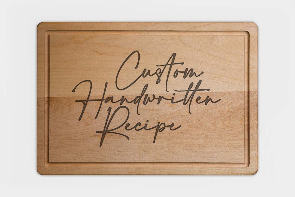 custom recipe cutting board