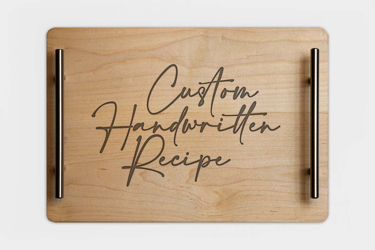 personalized recipe cutting board