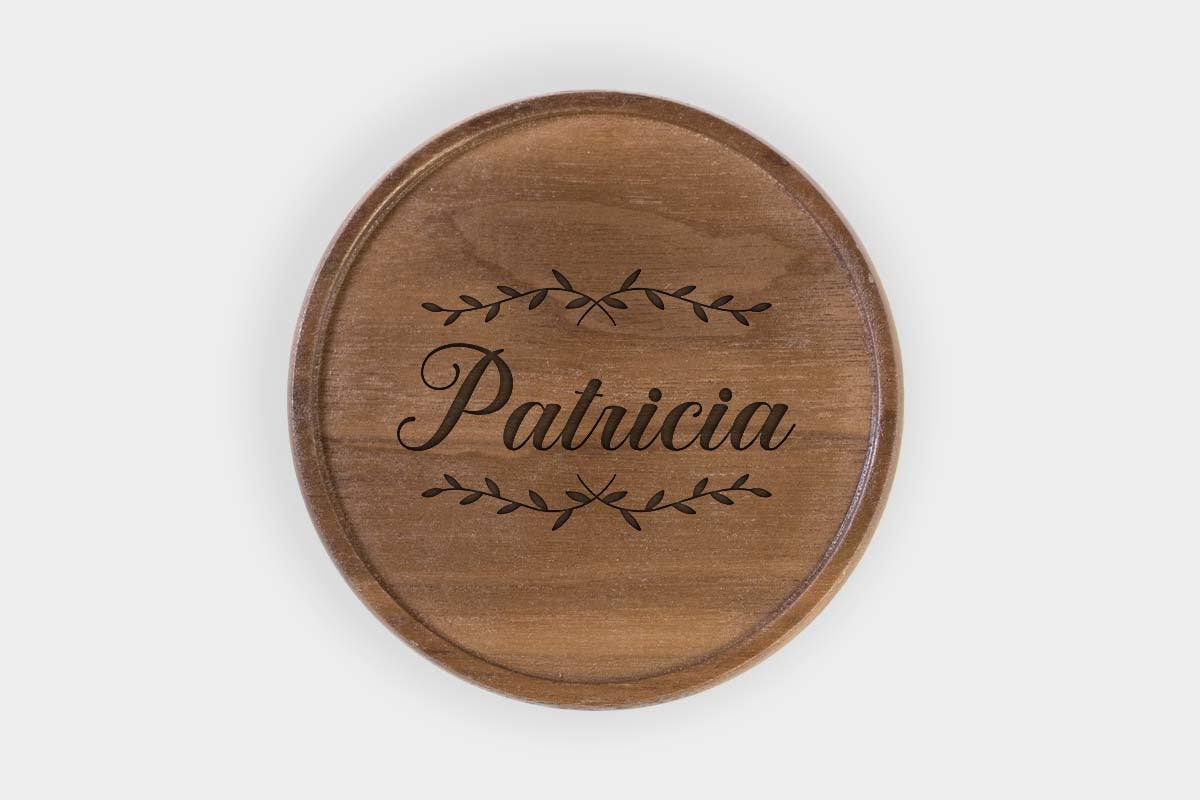 Personalized Walnut Drink Coaster