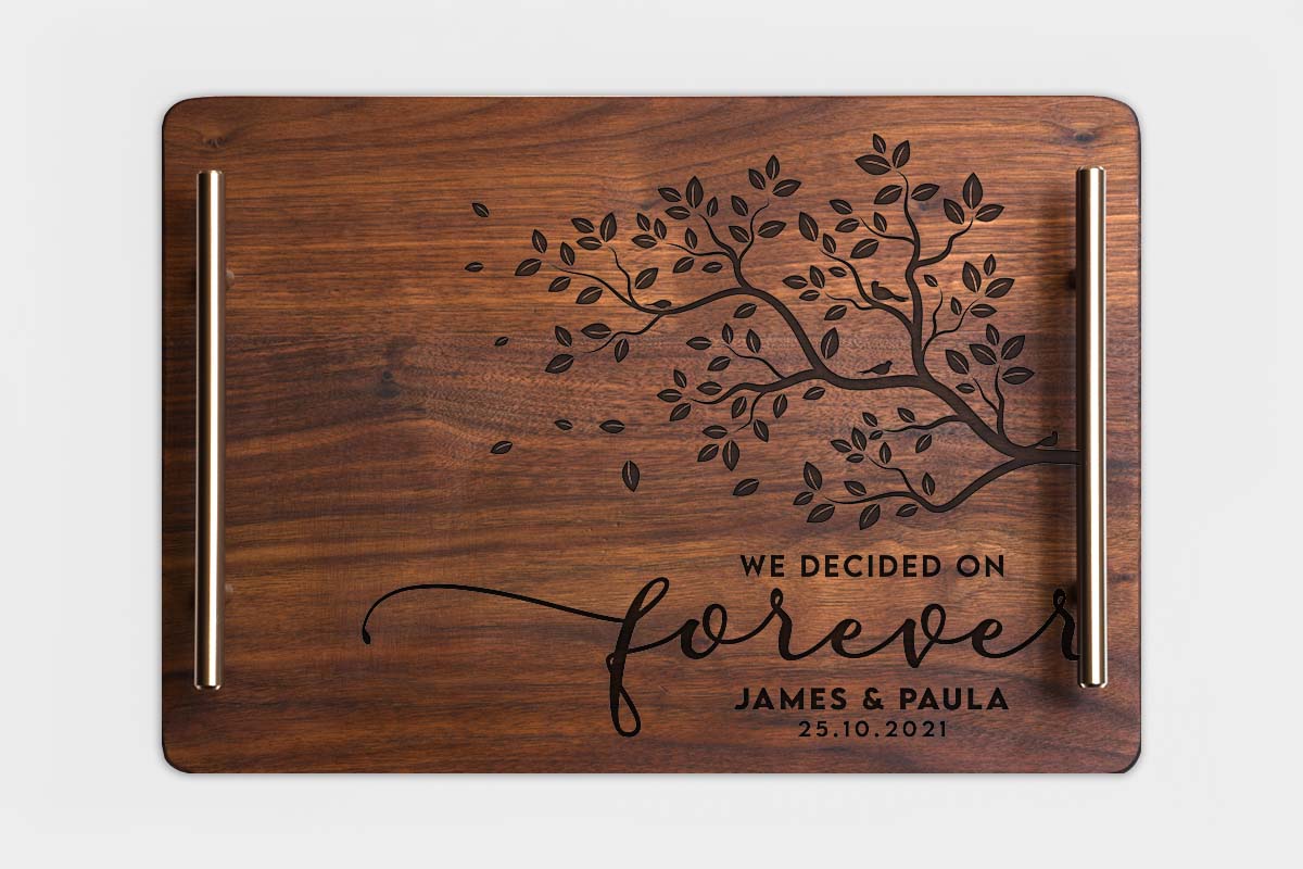 wooden tray serving trays - best wedding gift